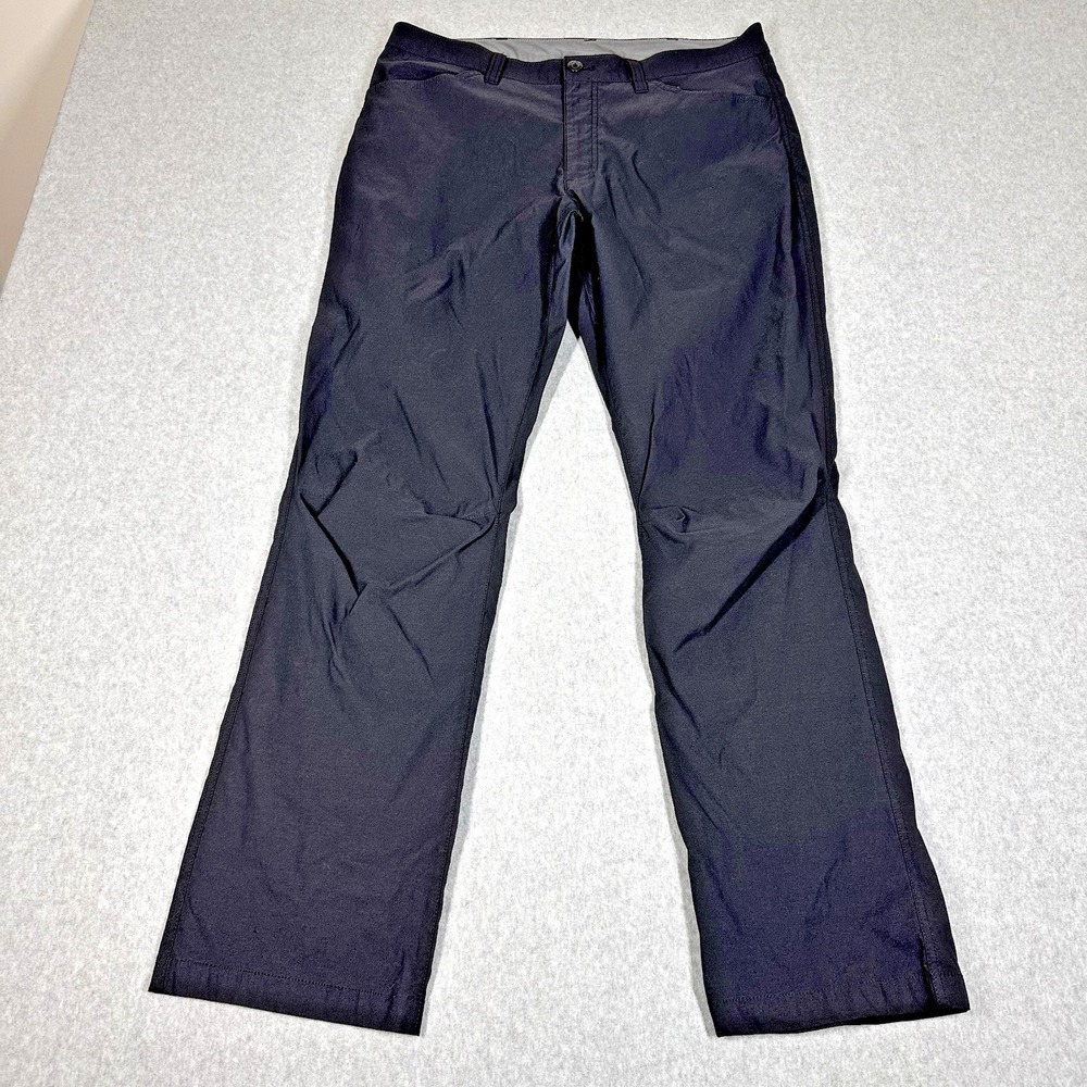 Eddie Bauer Tech Pant Men's Size 36x32(35x32) Black Nylon Spandex Stretch Hiking